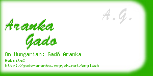 aranka gado business card